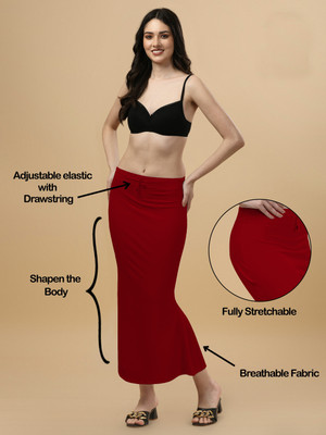 Woo THiNG Saree Shapewear women Lycra Blend Petticoat(S)