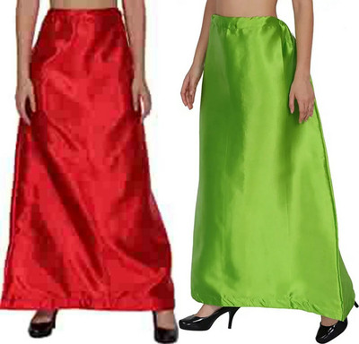 KAVYA DESIGNERS COMBO SATIN PETTICOAT ST77 Pure Satin Petticoat(Free)