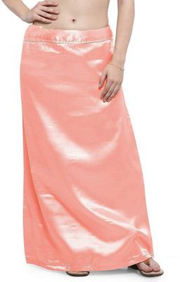KAVYA DESIGNERS Peach Satin Petticoat K25 Pure Silk, Pure Satin Petticoat(Free)
