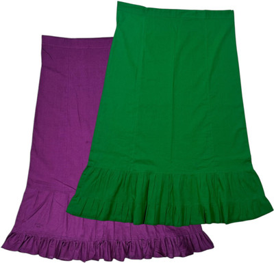 Belizs Fandango & Dark Spring Green Pure Cotton Petticoat(XXL)