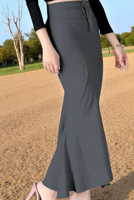 DSV ENTERPRISES Shapeware Dark Grey M0072 Lycra Blend Petticoat(L)