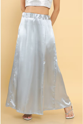 Lootnixx SATIN_SP_LIGHT_GREY_F Pure Satin Petticoat(Free)