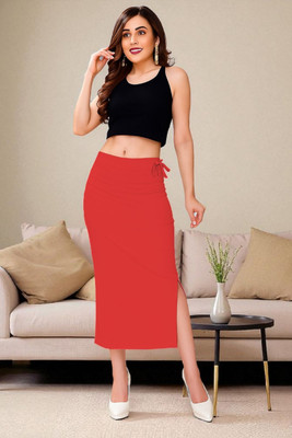 DSV ENTERPRISES Shapeware Red MT0019 Lycra Blend Petticoat(XXL)