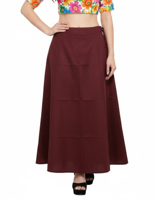 SANIGOLD Deep maroon Cotton Blend Petticoat(XL)