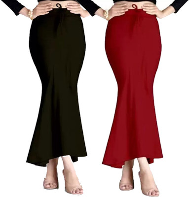 BLYNK FEB-P2-GR-SPW-Black-Maroon Lycra Blend Petticoat(M)
