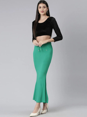 DRESQUE STORE Stylish Flare Saree Shapewear Rama (M) Lycra Blend Petticoat(M)