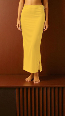 DSV ENTERPRISES Shapeware Yellow M0065 Lycra Blend Petticoat(M)
