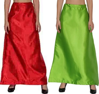 KAVYA DESIGNERS COMBO SATIN PETTICOAT ST101 Pure Satin Petticoat(Free)