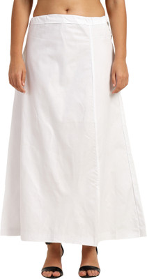 Drapewell Saree Petticoats for Women, Inskirt Saree Bottom Wear White Pure Cotton Petticoat(Free)