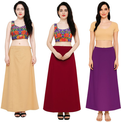 IGNOTO FKK_3PTCT-BGE_MRN_PPL Cotton Blend Petticoat(Free)