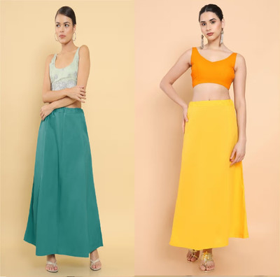 Lootnixx SP_Yellow + Sea Green petticoat Combo For women Free Pure Cotton Petticoat(Free)