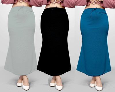 VIDHATA FASHION Fish Cut Petticoat/Peticot Saree Shape Wear Black, Blue and Grey Lycra Blend Petticoat(XXL)