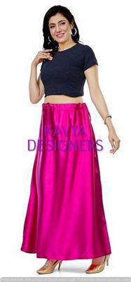 Aarvi styles RANI PINK CD COLOURPETTICOAT35 Pure Satin Petticoat(Free)