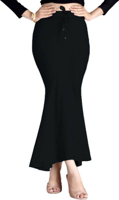 Veehaus Slim Petticoat for Saree Black Lycra Blend Petticoat(XXL)