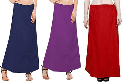 Gugaliya GERMAN BLUE-JAMUNI--RED Pure Cotton Petticoat(Medium)