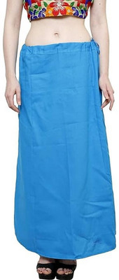 KAVYA DESIGNERS COTTON PETTICOAT SKY BLUE S3 Pure Cotton Petticoat(Free)