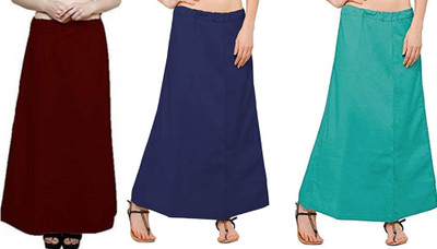 Gugaliya RAMA MARROON GERMA BLUE Pure Cotton Petticoat(Medium)