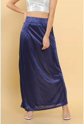 Lootnixx SATIN_SP_NAVY_BLUE_F Pure Satin Petticoat(Free)