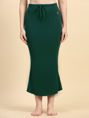 Trendmalls TM-P001-Dark Green-M Lycra Blend Petticoat(M)
