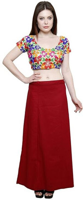BMG Saree Petticoat Deep Maroon Cotton Blend Petticoat(Free)