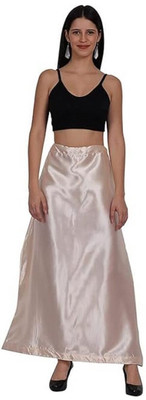 KAVYA DESIGNERS LIGHT GOLDEN A25 STYLES Pure Satin Petticoat(Free)