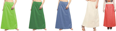 JTG ENTERPRISES Pack Of 5 PETTICOAT Pure Cotton and Interlocked Best Quality 01z Pure Cotton Petticoat(Large)