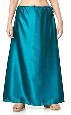 KAVYA DESIGNERS Green Satin Petticoat4 Pure Satin Petticoat(Free)