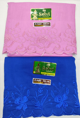 SNR Model Embroidery Inskirt/Petticoat 8 Part Pure Cotton Petticoat(XXL)