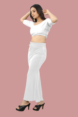 Ozberk Creation K.MT._Fish_White_XL_Saree Shapewear shapewear petticoat For women Lycra Blend Petticoat(XL)