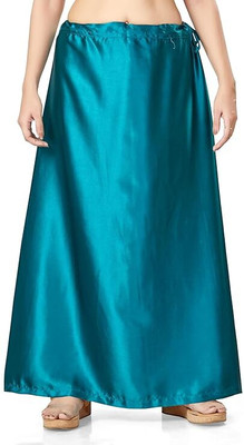 Maa Kali Emporium Dark Firozi Pure Satin Petticoat(Free)