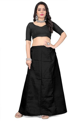 KAVYA DESIGNERS COTTON PETTICOAT BLACK S39 Pure Cotton Petticoat(Free)