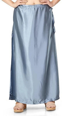 house of common Grey Satin Petticoat17 Pure Satin, Pure Silk Petticoat(Free)