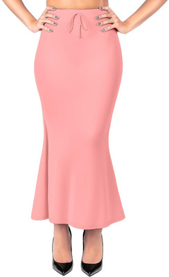 Vidhata Pink Color Saree Petticoat Shapewear Stretchable Fishcut Slimfit Petticot Women Lycra Blend Petticoat(L)