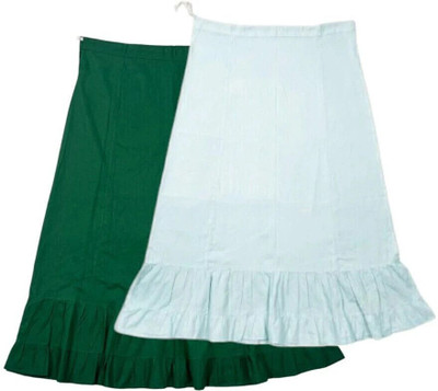 house of common Green & Off White Combo Pure Cotton Petticoat(XL)