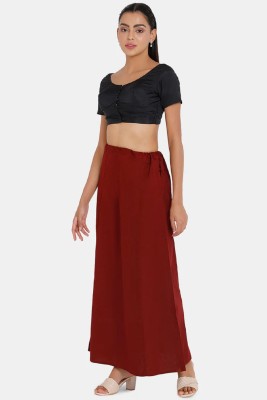 PETTCOTSTORE 13MAROON__P Pure Satin Petticoat(Free)