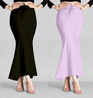 ALYNE COMBO-FISHTAIL-LAVENDER-BLACK Lycra Blend Petticoat(M)