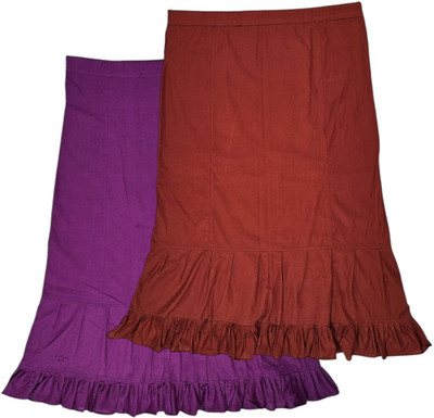 Belizs Fandango & Burgundy Pure Cotton Petticoat(XXL)