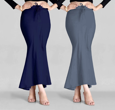 Spangel Fashion Peticoat Navyblue+Grey Lycra Blend Petticoat(S)