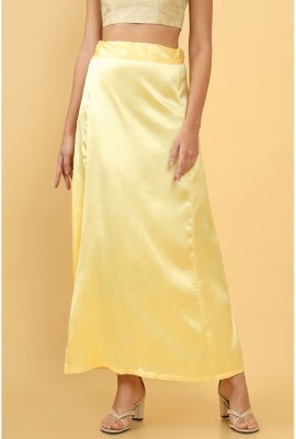 Lootnixx SATIN_SP_LIGHT_YELLOW_L Pure Satin Petticoat(L)