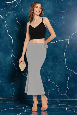 DSV ENTERPRISES Shapeware Light Grey M010 Lycra Blend Petticoat(XS)