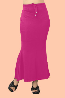 Woo THiNG Plan Saree Shapewear women Lycra Blend Petticoat(L)