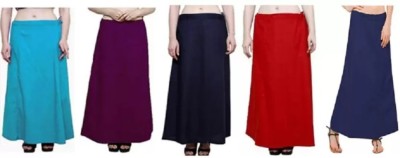 zdea PETTICOAT UNDERSKIRT 5 PEICE, FIROJI, MEGENTA, NEVY BLUE, RED, GERMAN BLUE Cotton Blend Petticoat(Free)