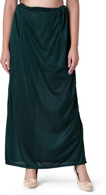 YMS DARKBOTTLEGREENSTRETCHABLE Lycra Blend Petticoat(L)