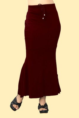 Women Sari Shapewear Lycra Blend Petticoat(M)