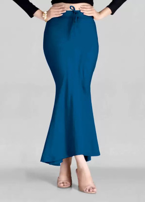 ELTRUD Flared Saree Shapewear Teal Lycra Blend Petticoat(L)