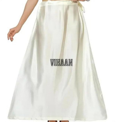 VIHAAN White satin q22 Pure Satin Petticoat(Free)