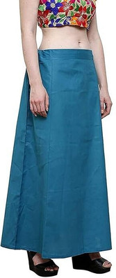 COMPLAYYER Teal Readymade Saree Petticoats(Free Size) Pure Cotton Petticoat(Free)