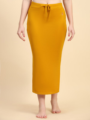 Trendmalls New.P01-Orange Lycra Blend Petticoat(XXL)