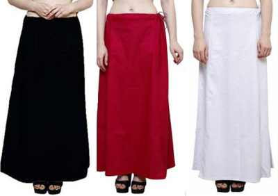 Gugaliya BLACK WHITE RANI Pure Cotton Petticoat(Medium)