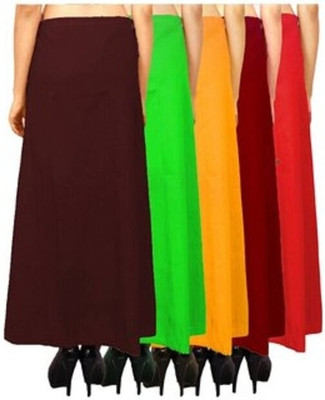 SHIVAWORLD Women Cotton petticots Inskirt Saree Petticoats with drowstring Pure Cotton Petticoat(Free)
